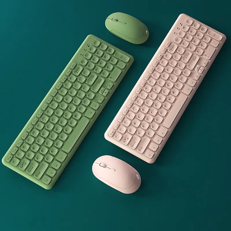 Ratón y teclado inalámbricos para ordenador portátil, combo de 2,4G para usar en escritorio