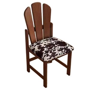 Chaise de salle à manger en bois massif, rembourrée, style nordique minimaliste, pour salle à manger, usage adulte - Product Image 5