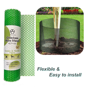Maille en plastique verte pour jardin en PVC avec stabilisateur UV - Durable pour les jardinières et les parterres de fleurs - Product Image 1