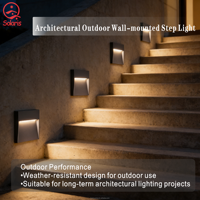 Lámpara Arquitectónica de Pared para Exteriores, para Iluminación de Escaleras y Caminos
