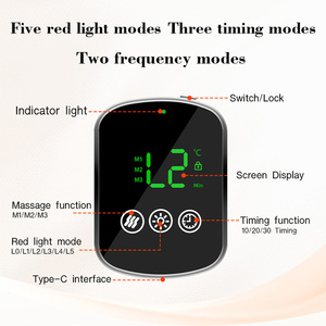 Vibración inalámbrica 660nm 850nm Terapia de luz roja Cinturón envolvente para cuerpo Rodilla Hombro Cintura 5000mAh Masajeador de cintura recargable - Product Image 4