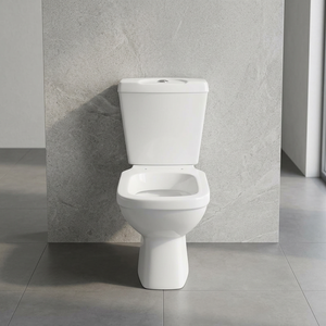 Inodoro Moderno de Cerámica de Dos Piezas, Montado en el Suelo, con Doble Descarga, Ecológico - Product Image 4