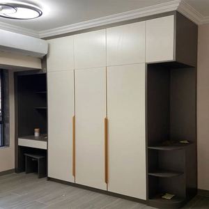 Meubles de chambre à coucher de style français personnalisés, luxueux, en bois massif, placard blanc - Product Image 5