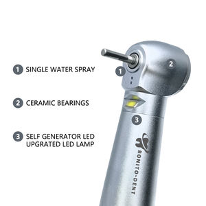 Singolo modo di acqua Spray dentale LED ad alta velocità Handpiece con pulsante dentale handpiece con generatore ad alta velocità - Product Image 2