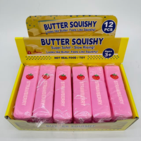 Coffret de jouets anti-stress souples en forme de fraise rose, jouets à presser pour le jeu