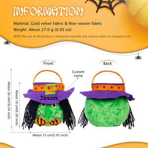 Nueva Decoración para Halloween, Bolsa <span class=keywords><strong>de</strong></span> Felpa Extra Grande y Suave con Diseño <span class=keywords><strong>de</strong></span> Fantasma, para Dulces, Regalos, Calabazas, Brujas y Otros Artículos - Product Image 6