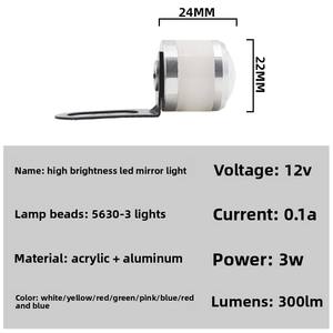 YD 5630 <span class=keywords><strong>moto</strong></span> aluminium LED miroir lumière oeil d'aigle <span class=keywords><strong>feux</strong></span> <span class=keywords><strong>de</strong></span> <span class=keywords><strong>jour</strong></span> multicolore DRL projecteur avertissement 12V nouvel état - Product Image 6