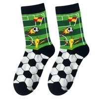 Chaussettes de football transfrontalières en coton tricoté, absorbant la transpiration, personnalisées, motif lettres tendance, ODM, fabricant Zhuji