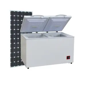 ブルーカーボンホット販売ソーラーパワーフリーザー冷蔵庫家庭用DC申請者トンネル冷凍庫ソーラーホームシステム