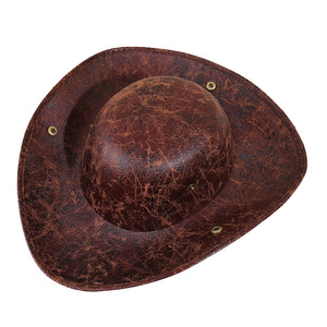 Cappello Tricorno in Pelle da Capitano Pirata dei Caraibi Jack <span class=keywords><strong>per</strong></span> Costume di <span class=keywords><strong>Halloween</strong></span>, Carnevale e Feste a Tema - Product Image 1