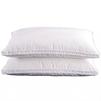 Oreiller de luxe 100 % coton 300 fils/pouce² anti-duvet avec soutien moyen/ferme pour le soutien du cou