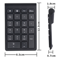 Teclado numérico Bluetooth, teclado numérico inalámbrico, 22 teclas, portátil, Delgado, de contabilidad financiera, para ordenador portátil, Windows
