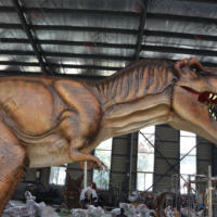 Statue de dinosaure T-Rex animatronique réaliste grandeur nature en métal pour intérieur/extérieur, aire de jeux, écoles, parcs à thème, jardins d'aventure