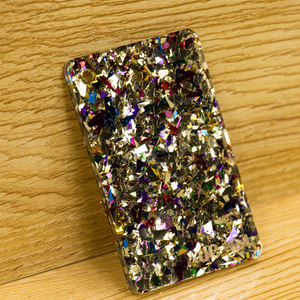 Lámina Acrílica Brillante Dorada con Confeti de 4 mm de Grosor, 1040x620 mm, Brillo Vibrante, Apta para Corte Láser, para Hacer Pendientes - Product Image 3