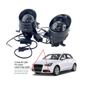 Projecteur de voiture 50 W 3 pouces avec lentille laser Bi-<span class=keywords><strong>LED</strong></span>, <span class=keywords><strong>ampoule</strong></span> antibrouillard, lampe de conduite tricolore pour <span class=keywords><strong>Audi</strong></span> A1 - Product Image 1