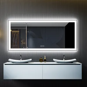 Espelho de led de luxo espelho de decoração, para quarto, com luz de led, antiembaçante, vanity, suporte de parede, espelho de banheiro temperado, imperdível, venda