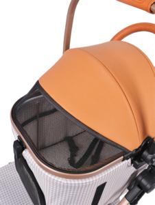 Lüks Katlanabilir Su Geçirmez Konforlu Dört Tekerlekli Taşınabilir Çift Evcil Hayvan Arabası - Product Image 6