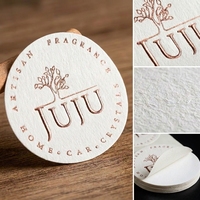 Étiquettes autocollantes holographiques personnalisées en papier, écologiques, de luxe, avec dorure à chaud en relief pour bagues, boucles d'oreilles et lunettes