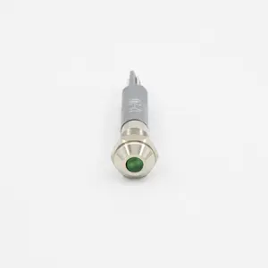 6MM Flat Head Shape Metal Indicator Light Push Button Switch With Metal Brass Plated Nickel Mushroom Waterproof Switches