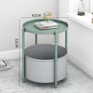 Nórdico hogar sala de estar bandeja de hierro moderno minimalista dormitorio creativo café mesita de noche <span class=keywords><strong>Mesa</strong></span> Redonda - Product Image 3