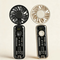 Ventilateur portable d'extérieur, turbo, vent puissant, 100 vitesses réglables, indicateur de puissance LED, 2000 mAh, rechargeable par USB-C, KC FCC