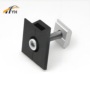 Venta caliente negro aleación de aluminio borde medio bloque de presión componente tarjeta deslizante <span class=keywords><strong>instalación</strong></span> <span class=keywords><strong>fotovoltaica</strong></span> - Product Image 3