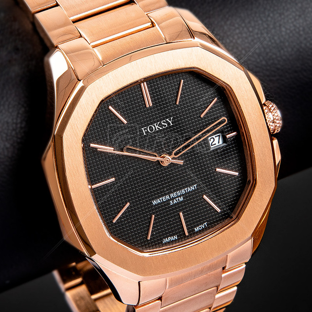 High Quality Custom Logo Foksy Men's Fashion Japanese Miyota Quartz Luxury Wrist Watches for Men