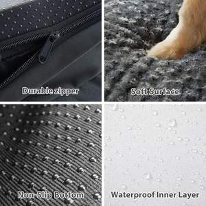 Großer Hund Rechteck Memory Foam Ortho pä disches Hunde bett Abnehmbare wasch bare Abdeckung Haustier Schlafs ofa Wasserdichtes Futter Anti-Rutsch-Boden Alle - Product Image 4