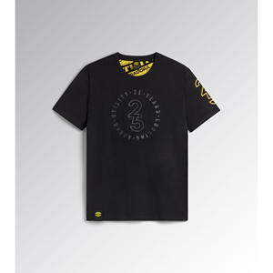 T-shirt de sécurité haute visibilité Diadora noir 3XL 100% coton avec design réfléchissant - Product Image 1