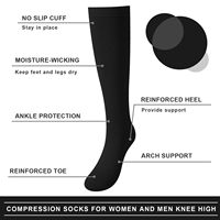 Chaussettes de compression ultra-fines élégantes pour femmes, en jacquard, respirantes, pour le voyage et la santé, avec logo