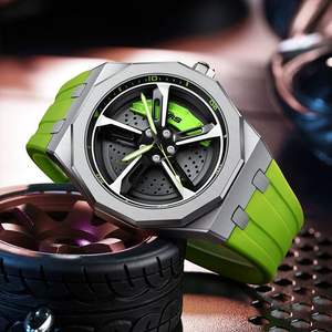 Reloj Deportivo para Hombre SVJ AUDI RS7 Original 3D, Reloj de Pulsera con Diseño de Llanta de Auto, Resistente al Agua, con Movimiento de Cuarzo, Rotación de 360 Grados °   Spinning para Hombres - Product Image 4