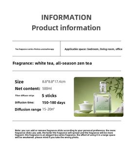 Funday Tea Scent Reed Diffuser <b>500ml</b> Square <b>Glass</b> Bottle Long Lasting Aroma Home Fragrance Gift - Product Image 3