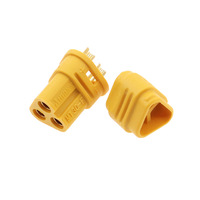 Conector Amass RC MT30-M MT30-F, chapado en oro, macho y hembra, de baja pérdida, kit de 3 núcleos para almacenamiento de energía en modelos UAV