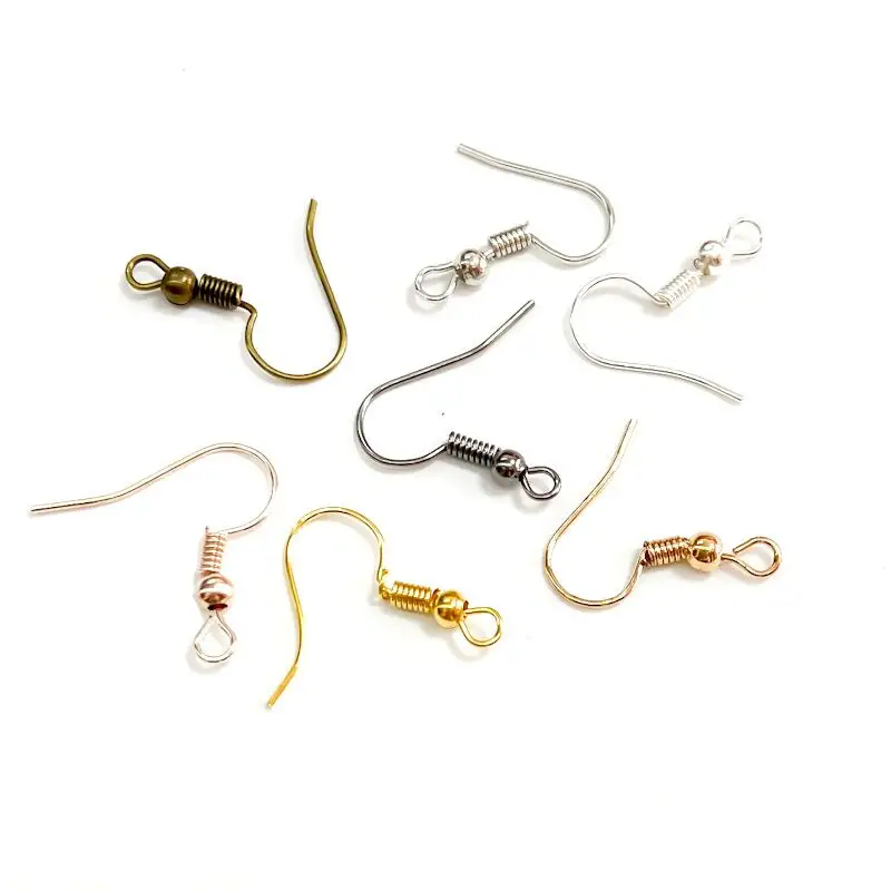 1000pcs Ear Hook DIY Charms Findings Earrings Clasps Hooks Fittings DIY Jewelry Making Accessories Iron Hook Earwire Jewelry