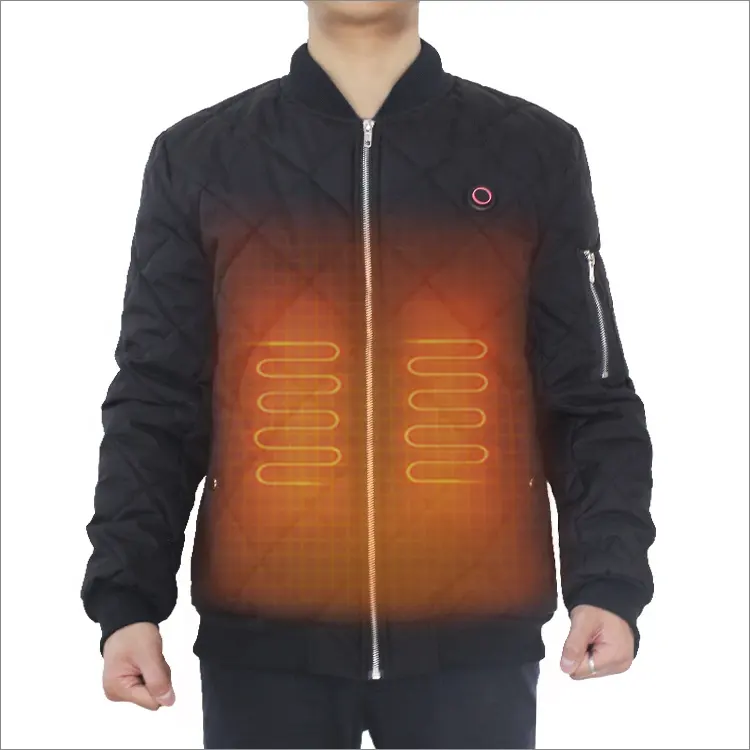 Electric Crew neck heated jacket with 3 heating temperature