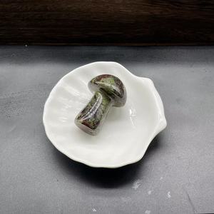 2 Inch Natural Stones Healing Gemstone <b>Crystal</b> Mushrooms Carving Crafts Amethyst <b>Crystal</b> Gifts - Product Image 2