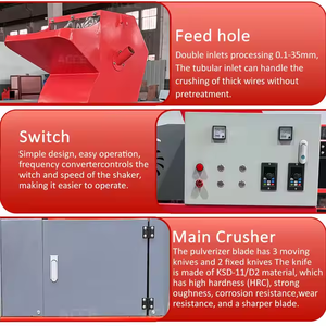Đồng chế biến CE chứng nhận <span class=keywords><strong>granulator</strong></span> Nhà cung cấp giá đồng pelletizing máy để bán V-C05 80 kg/giờ 6.7kW - Product Image 3