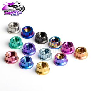 Tuerca de titanio Tmj M5 M6 M8 M10 <span class=keywords><strong>M12</strong></span> <span class=keywords><strong>Bi</strong></span> Hex Brida Tuercas de 12 puntos para motocicleta Retrofit Svrews - Product Image 3
