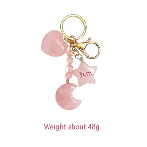 Porte-clés et pendentif pour téléphone ou voiture, fait main, coloré, DIY, avec cristaux créatifs mélangés en forme de <span class=keywords><strong>lune</strong></span>, étoile et cœur - Product Image 6