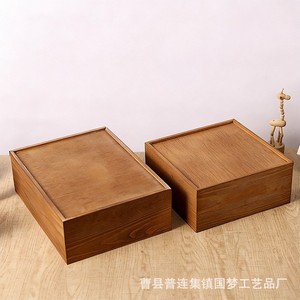 Caja de madera extraíble retro, caja de embalaje de madera maciza, caja de regalo para damas de honor, caja de dulces comercial para fiestas con tapa. - Product Image 4