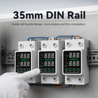 Protecteur de surtension et de sous-tension numérique réglable monophasé AVP 2P 40A 63A 80A 100A 220V 110V AC/DC