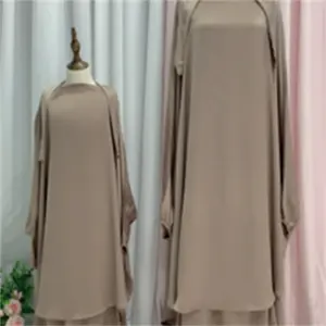 트렌드 제품 도매 부모 자식 복장 Jilbab Abaya 두 조각 Abaya 엄마 딸 민족 의류 여성 성인 이슬람