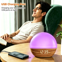 Lever du soleil Réveil Lumière Réveil Dawn Simulation Lampe LED Lever du soleil Horloge