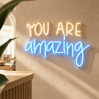 Enseigne néon personnalisée « You Are Amazing » pour décoration murale, lumière LED personnalisée avec interrupteur à intensité variable pour spa, bien-être, salle de sport, salon