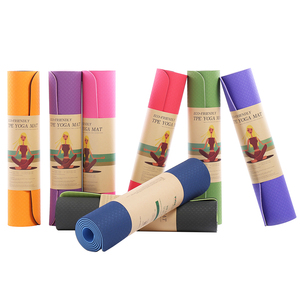 Tapis de Yoga en TPE de haute qualité XINGYUN 6mm d'épaisseur avec Logo personnalisé Double face antidérapant 183cm de longueur utilisation universelle usine en gros - Product Image 2