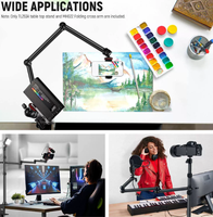 Support de lumière d'appoint de bureau amélioré NEEWER TL253A+MH022 pour vlog, peinture lumineuse et photographie de portrait