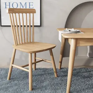 נאורדי עץ מלא כיסא אוכל בית מודרני פשוט בחזרה מלון שולחן קפה אלון עץ אלון אפר כיסא אוכל