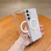 Étui de téléphone magnétique transparent antichoc avec charge magnétique pour Samsung Galaxy S25 S24 S23 S22 S21 FE Ultra Plus