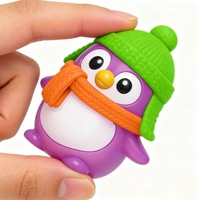 Nouveau jouet anti-stress transfrontalier en maltose, pingouin phosphorescent à presser, personnalisable avec logo, à rebond lent, disponible