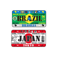 Plaque d'immatriculation de voiture et moto, signes métalliques, brésil, corée, japon, Canada,